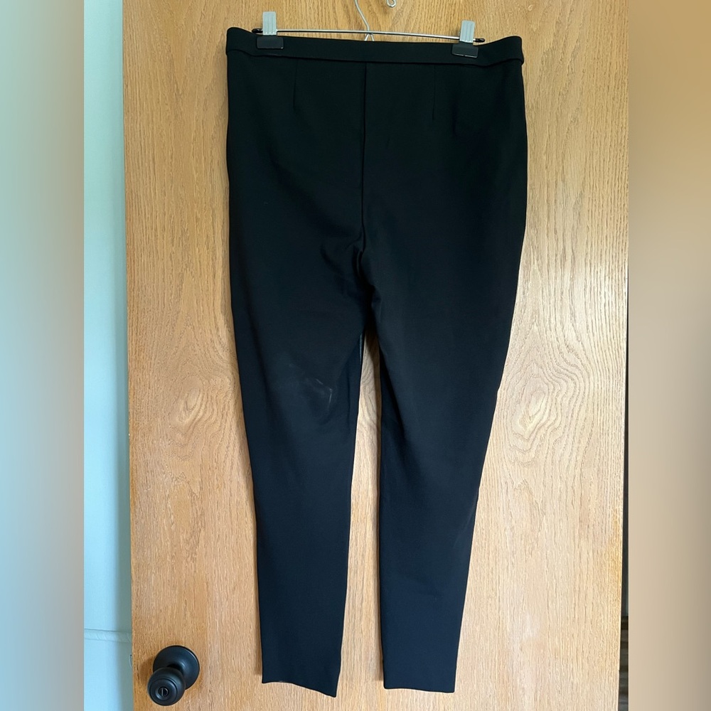 Chico's Black Faux Leather Ponte Women's Leggings size 12 - Picture 4 of 6